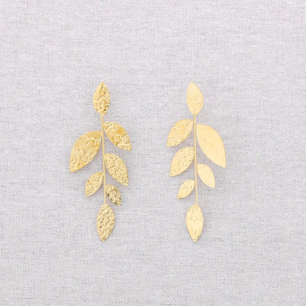 Boucles d'oreilles en acier Twig