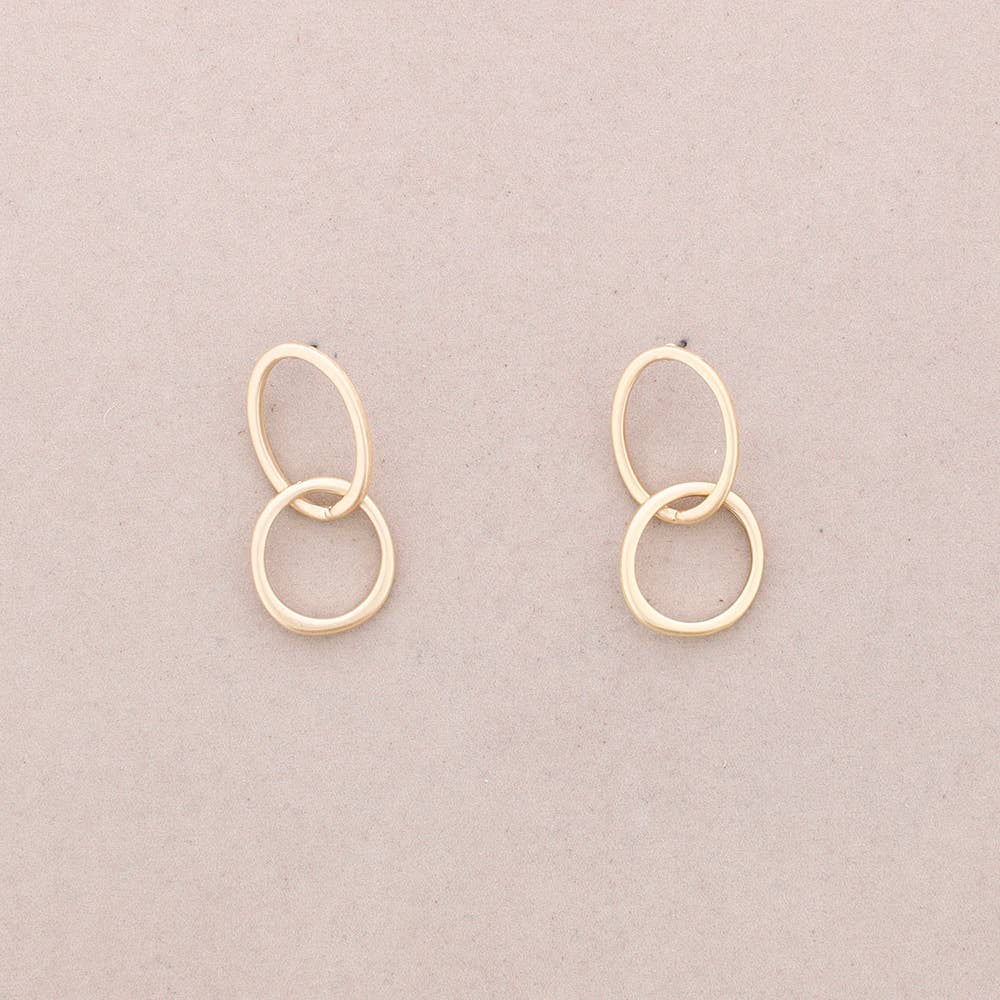 Boucles d'oreilles créoles doubles en or
