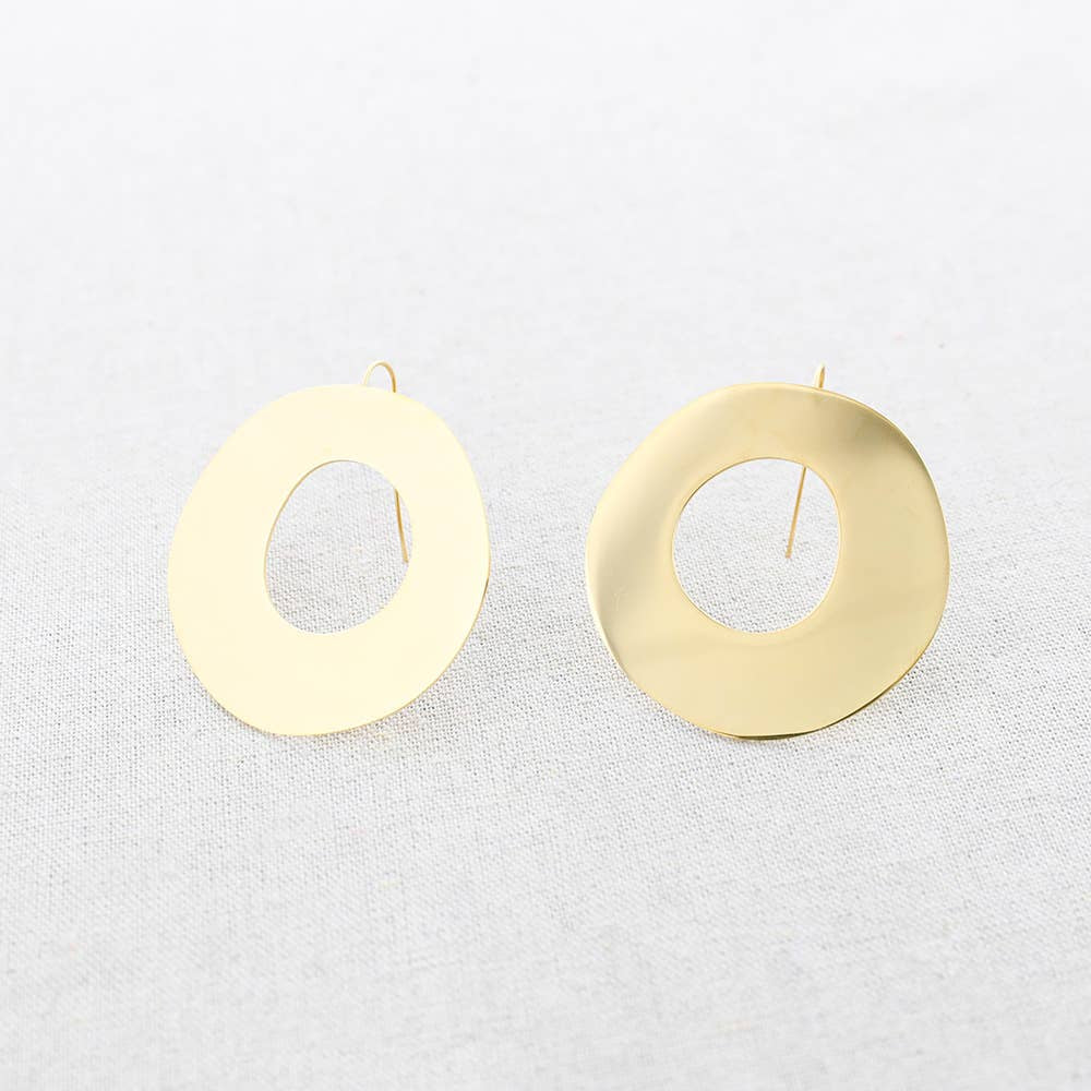 Boucles d'oreilles créoles larges - Acier inoxydable