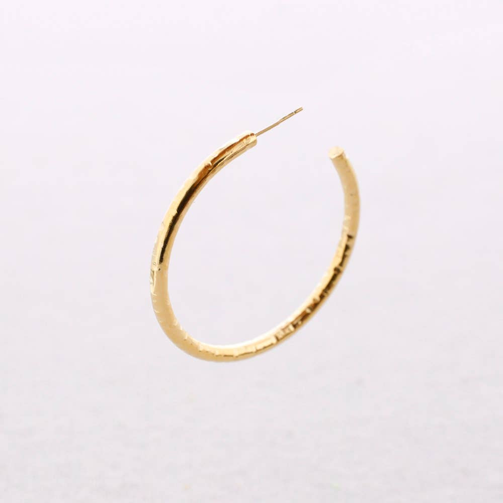 Boucles d'oreilles créoles en acier 5 cm 3,5 mm