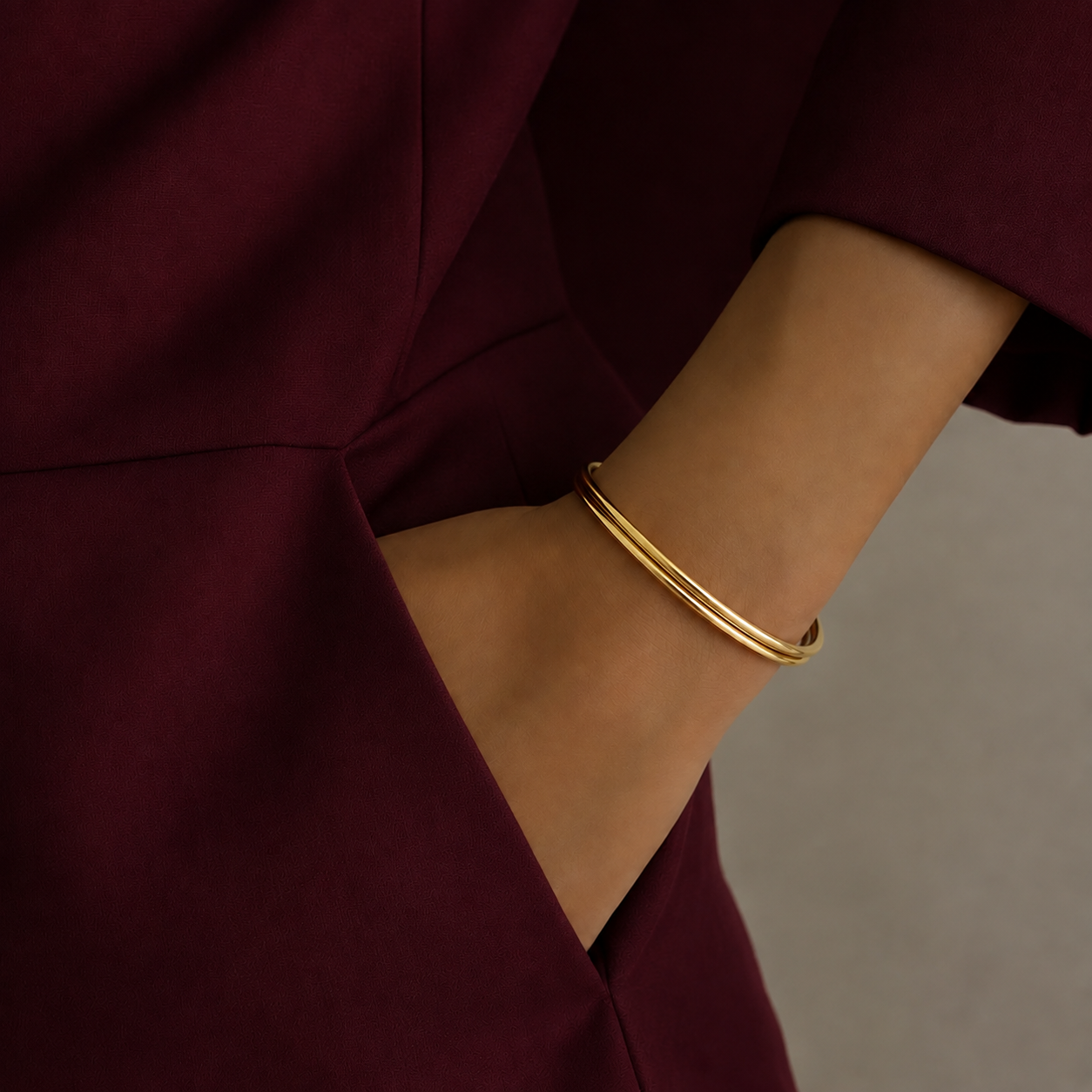 Bracelet double bande Acier inoxydable