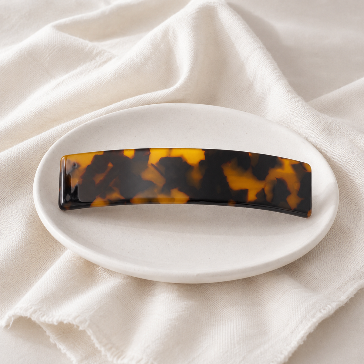 Haarclip met schildpadmotief 8,5 cm
