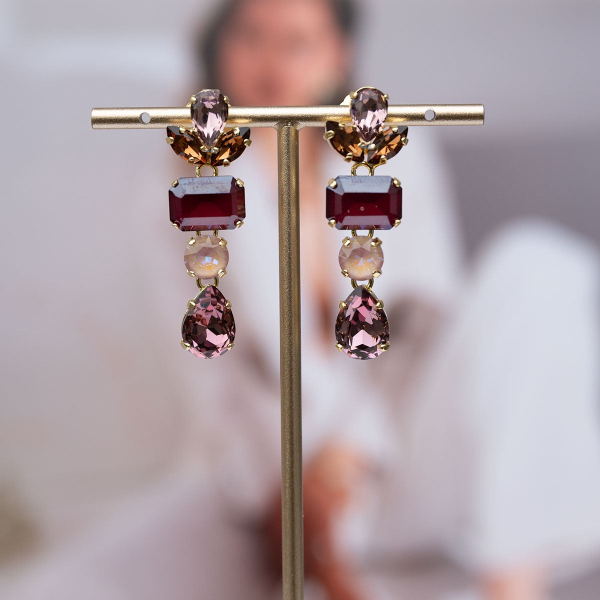 Oorring Ella Bordeaux