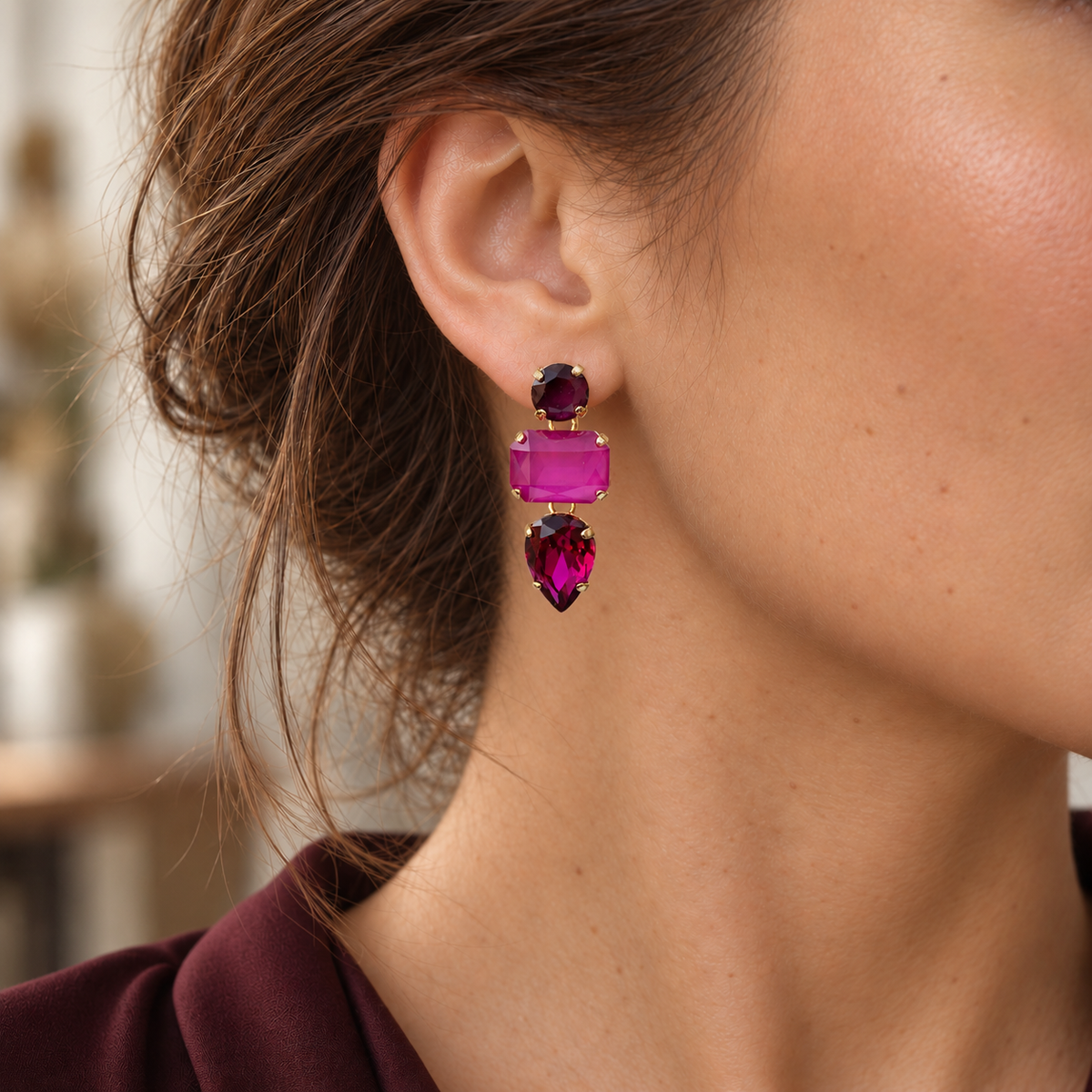 Oorring Melita Fucsia