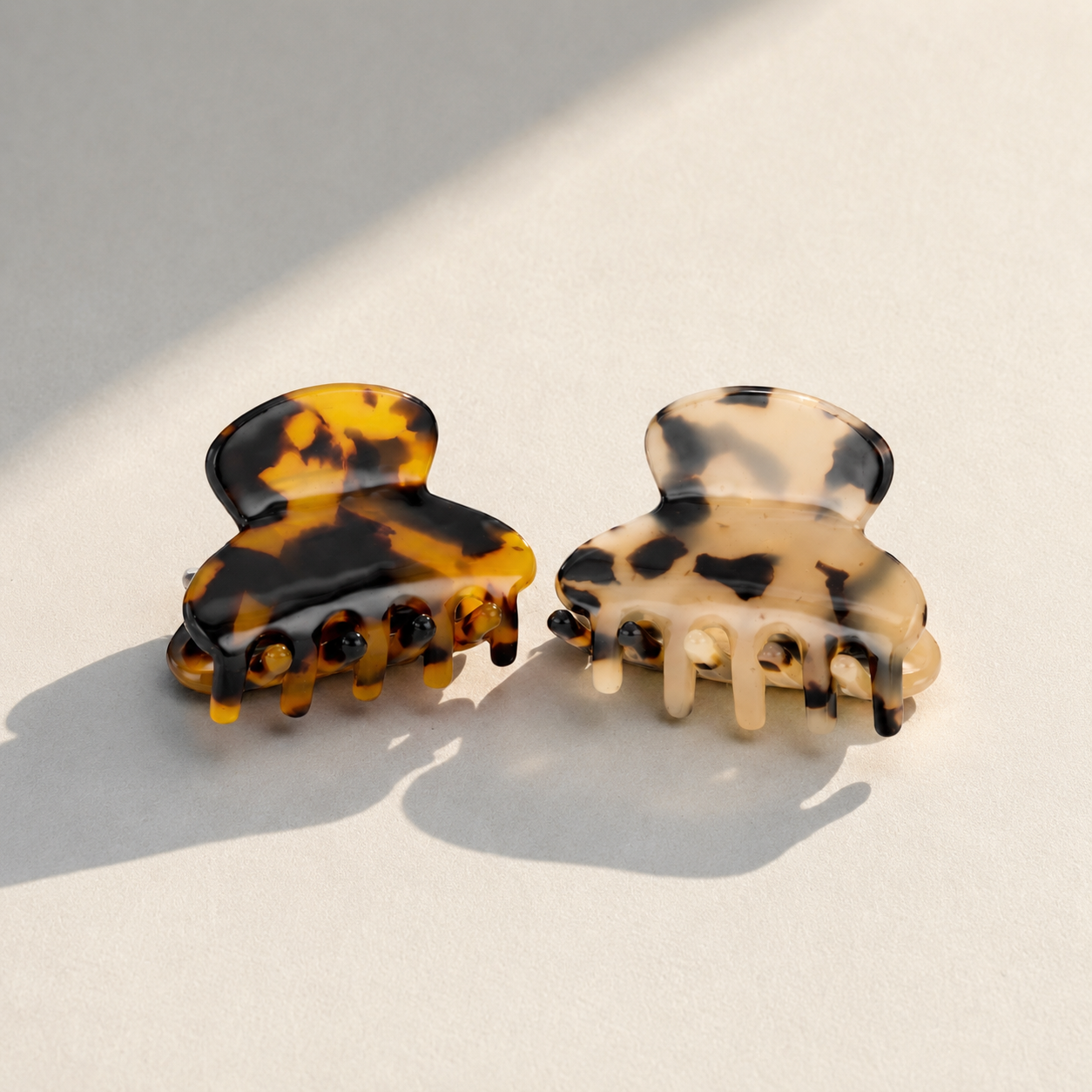 Haarclip mini met schildpadmotief 4 cm