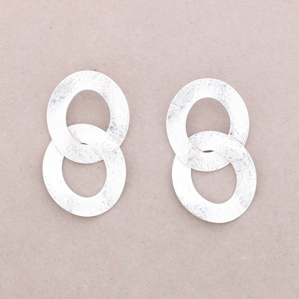 Créoles doubles - boucles d'oreilles - acier inoxydable