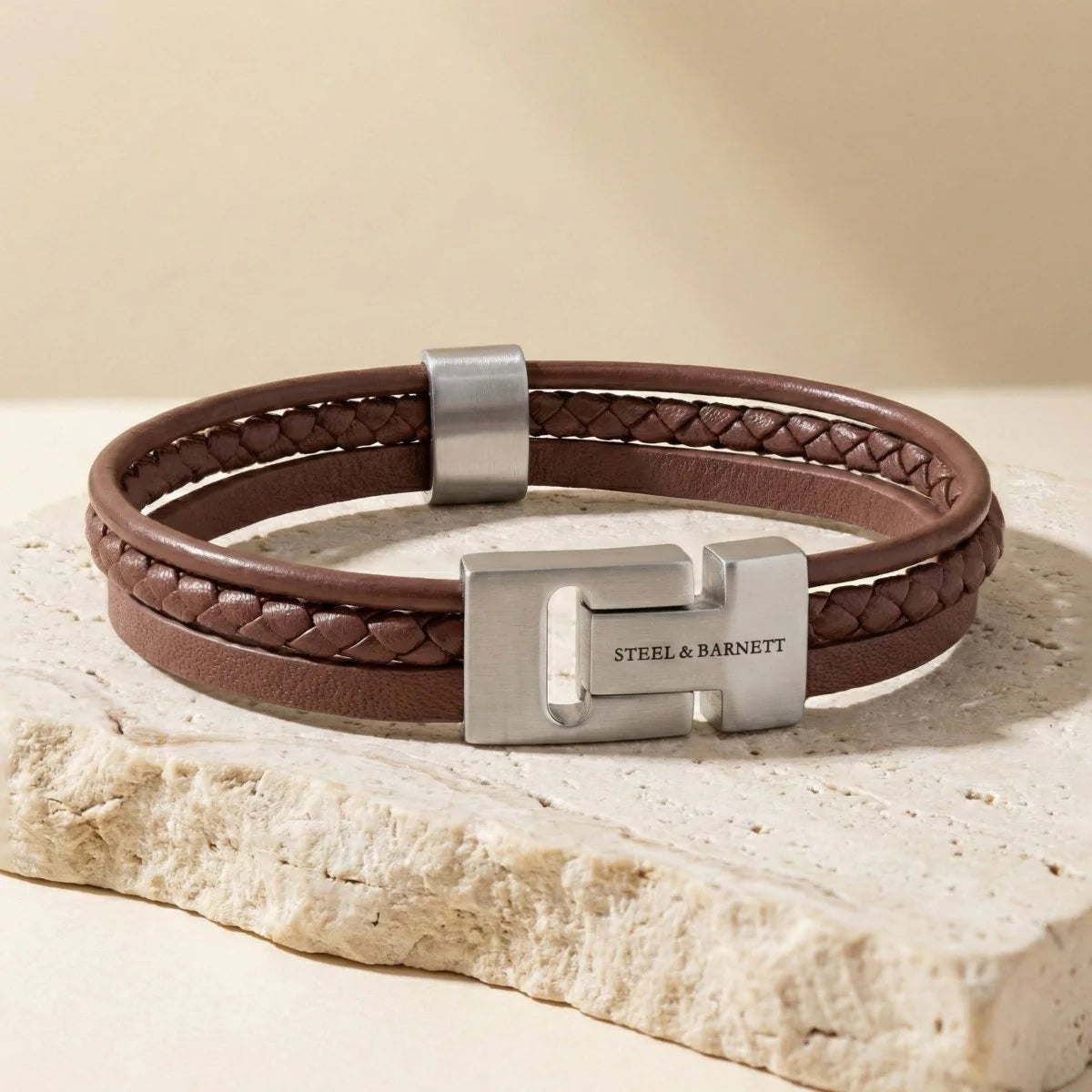 Leather Bracelet Casual Cole Peanut M