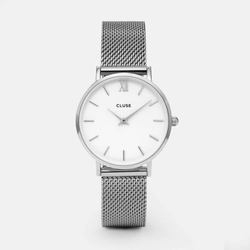uurwerk Minuit Mesh Silver/White