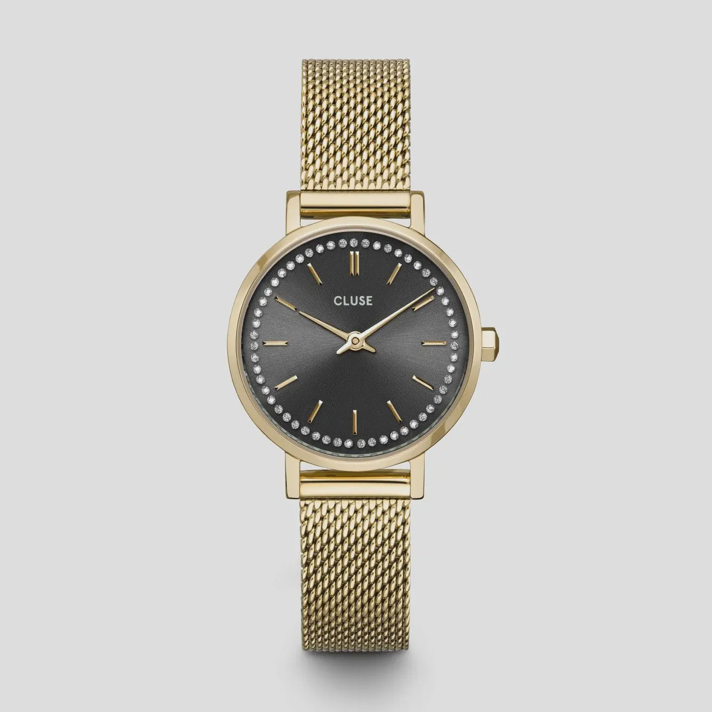 Uurwerk Boho Chic Petite crystals mesh grey/gold