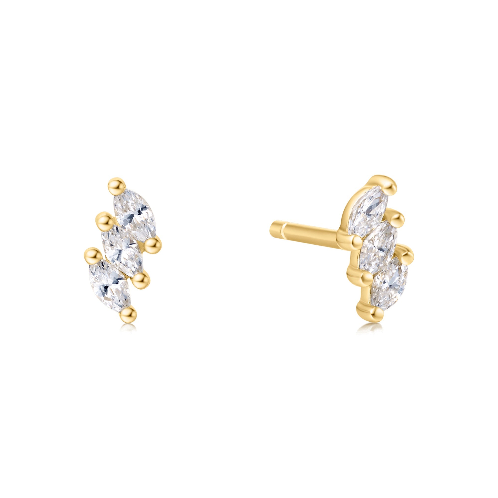 Oorring Triple Marquise Stud