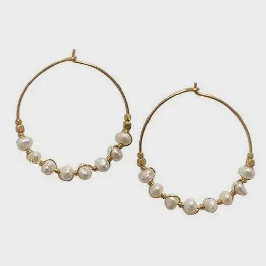 Oorring Pearl Hoop