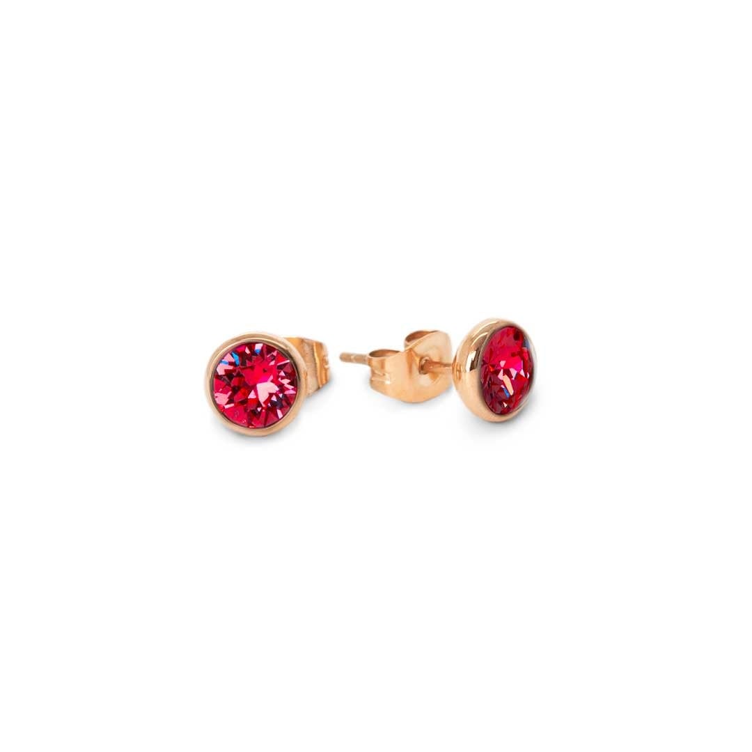 Mabel earring Ruby red