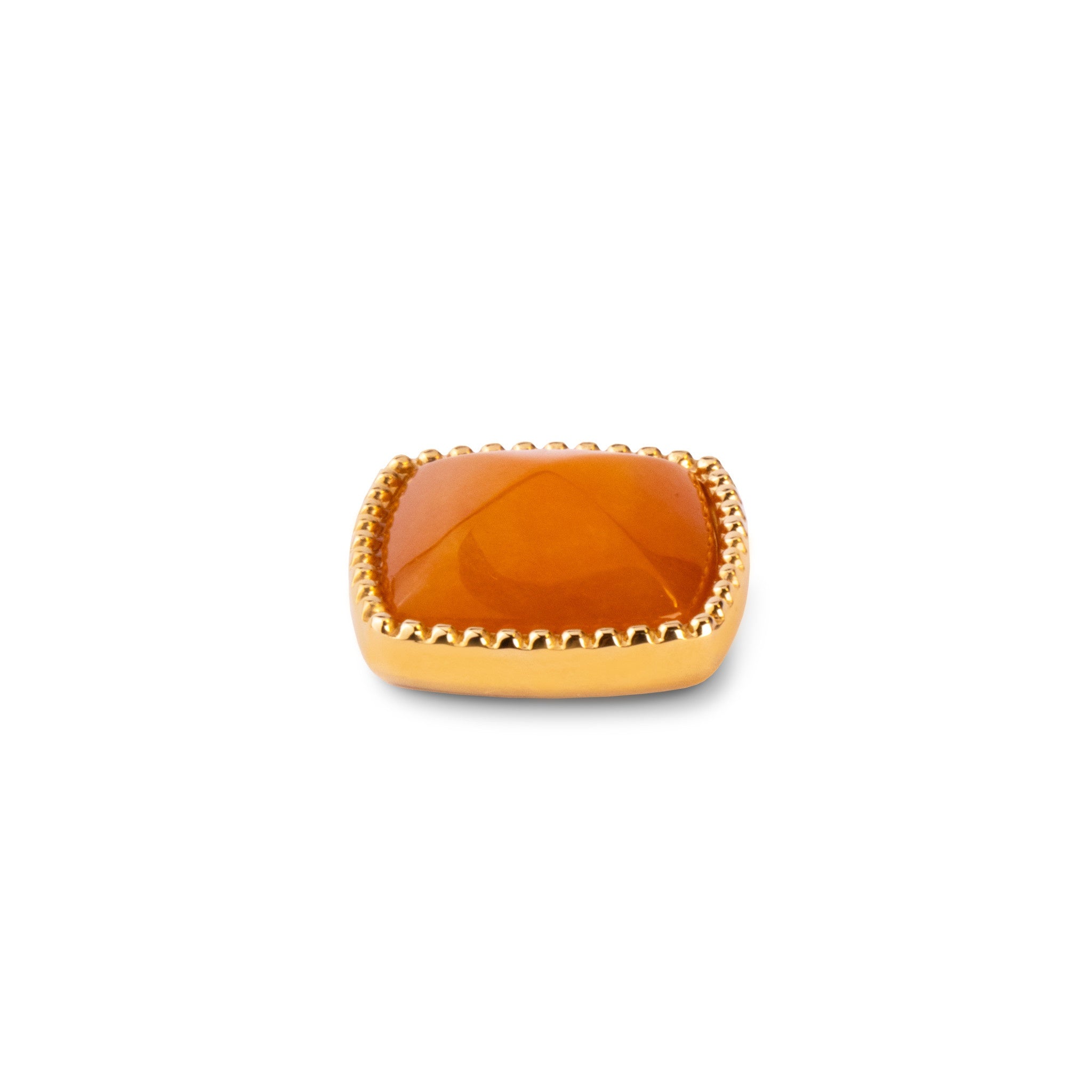 Kosmic Bali square gem Yellow jade
