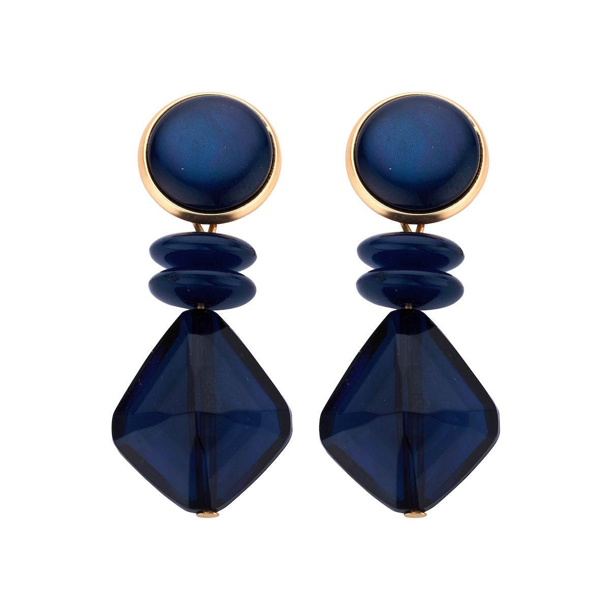 Boucle d'oreille KOB30 Bleu foncé