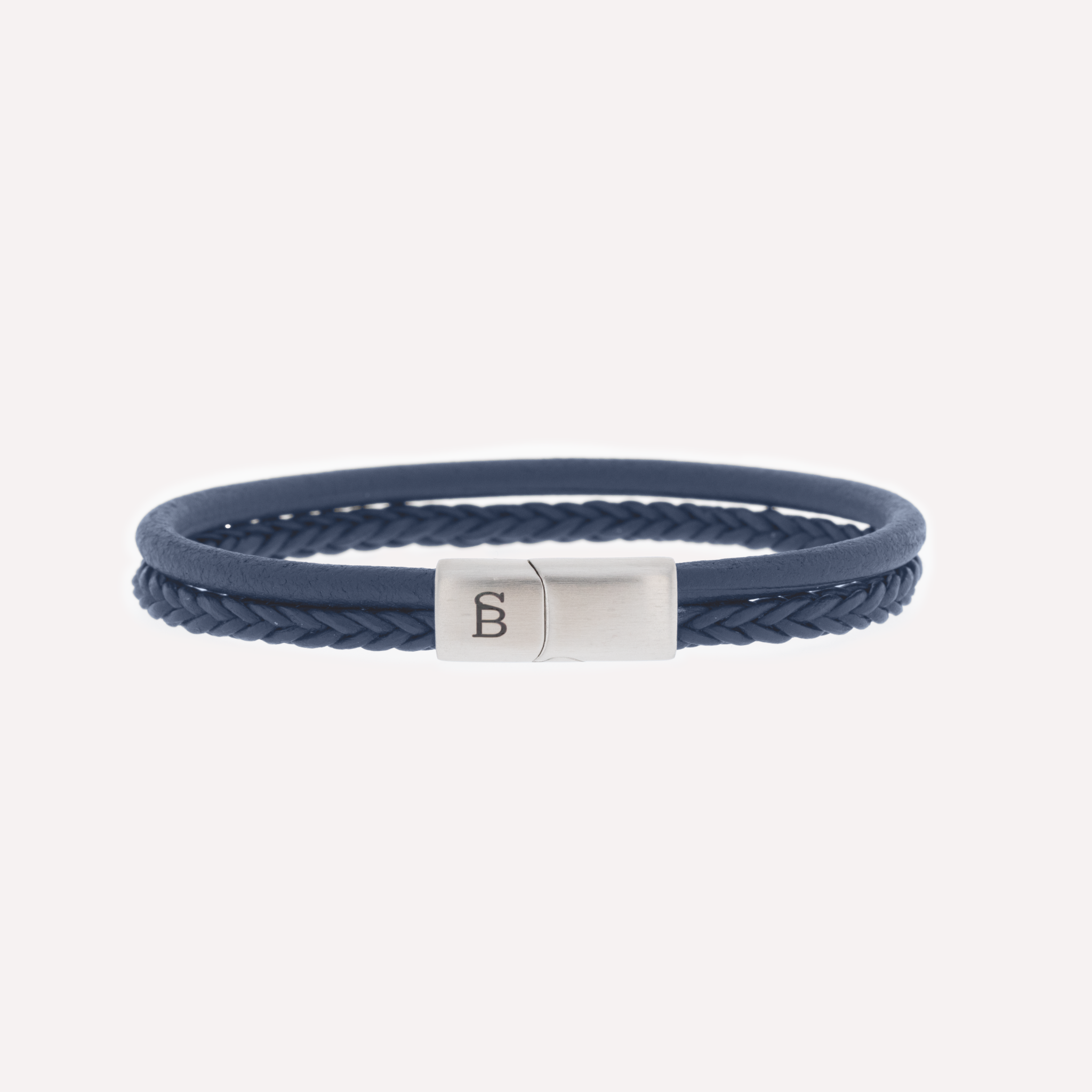 Leather Bracelet Denby Jeans Blue M