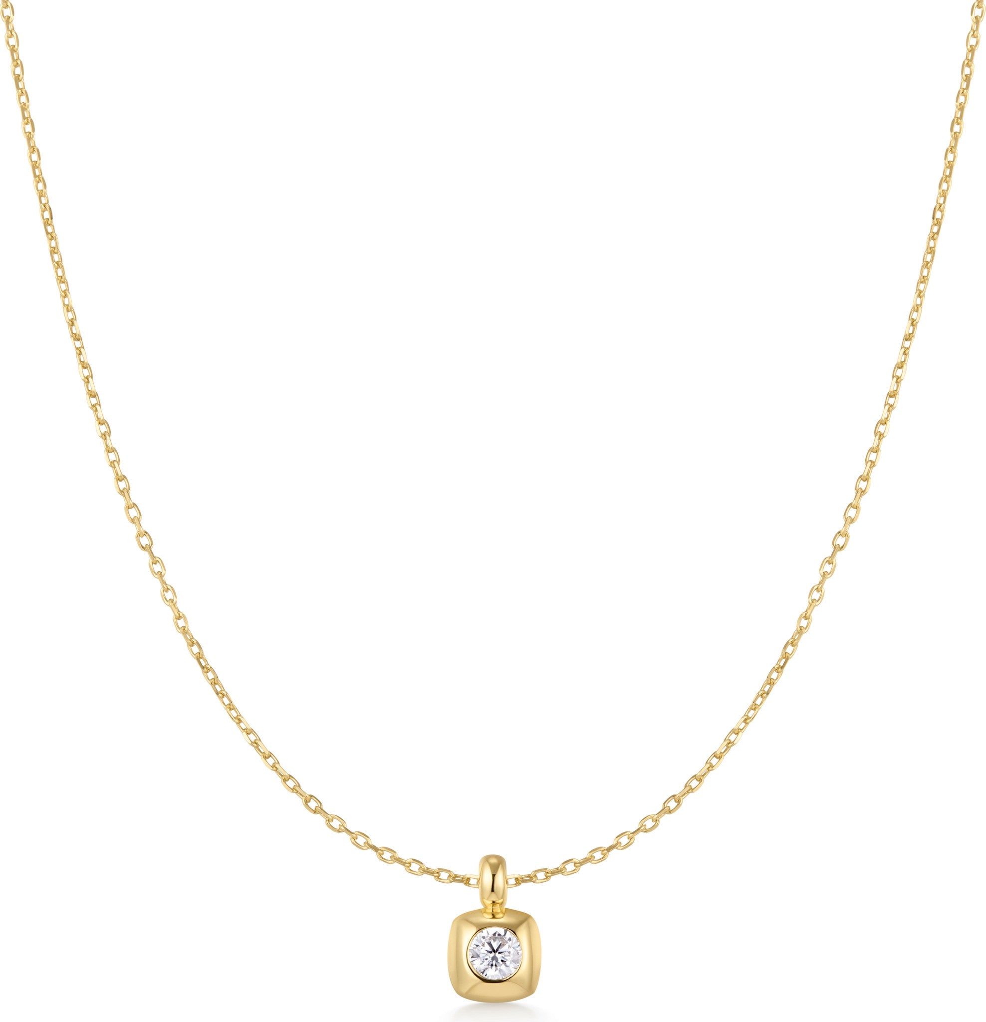 Halsketting Modern Bezel-Set Solitaire