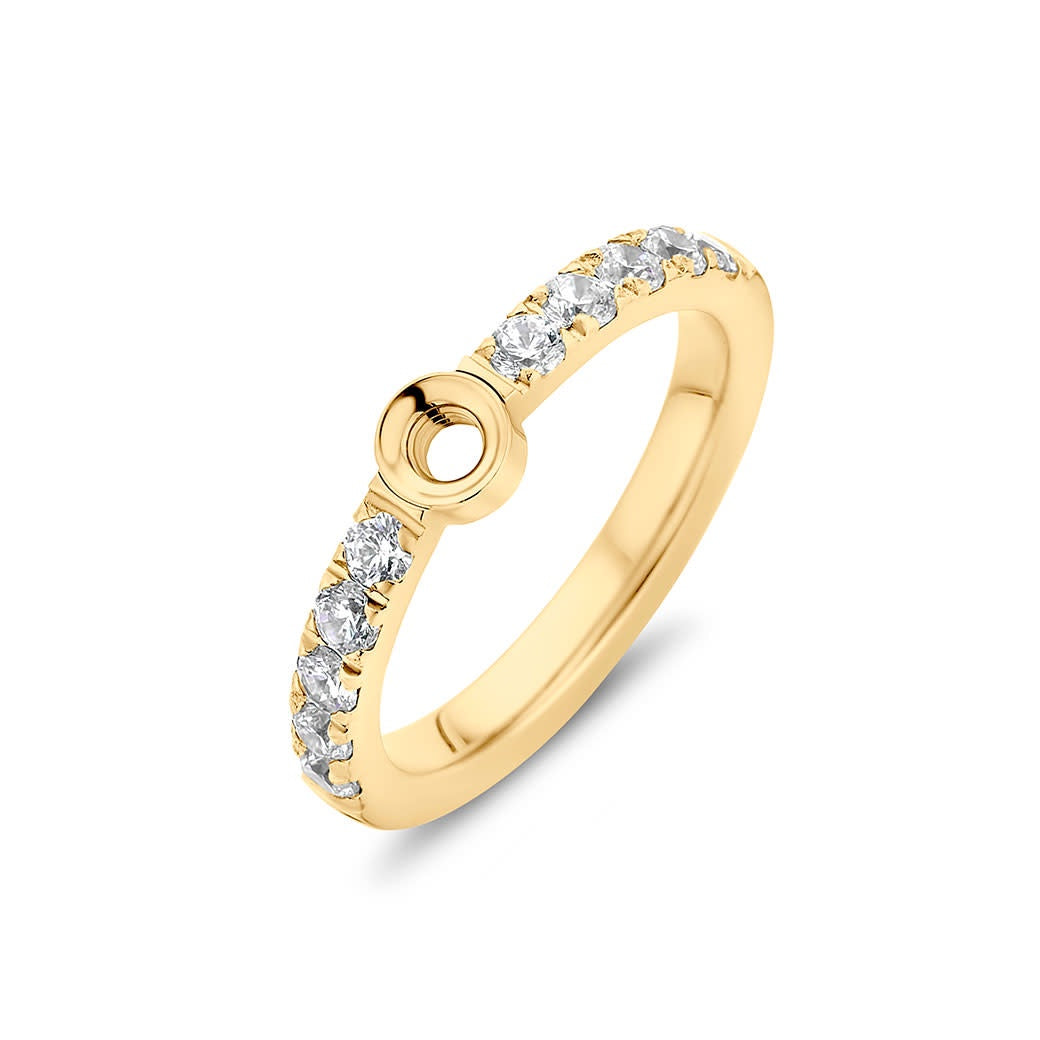 Twisted Petite Crystal ring