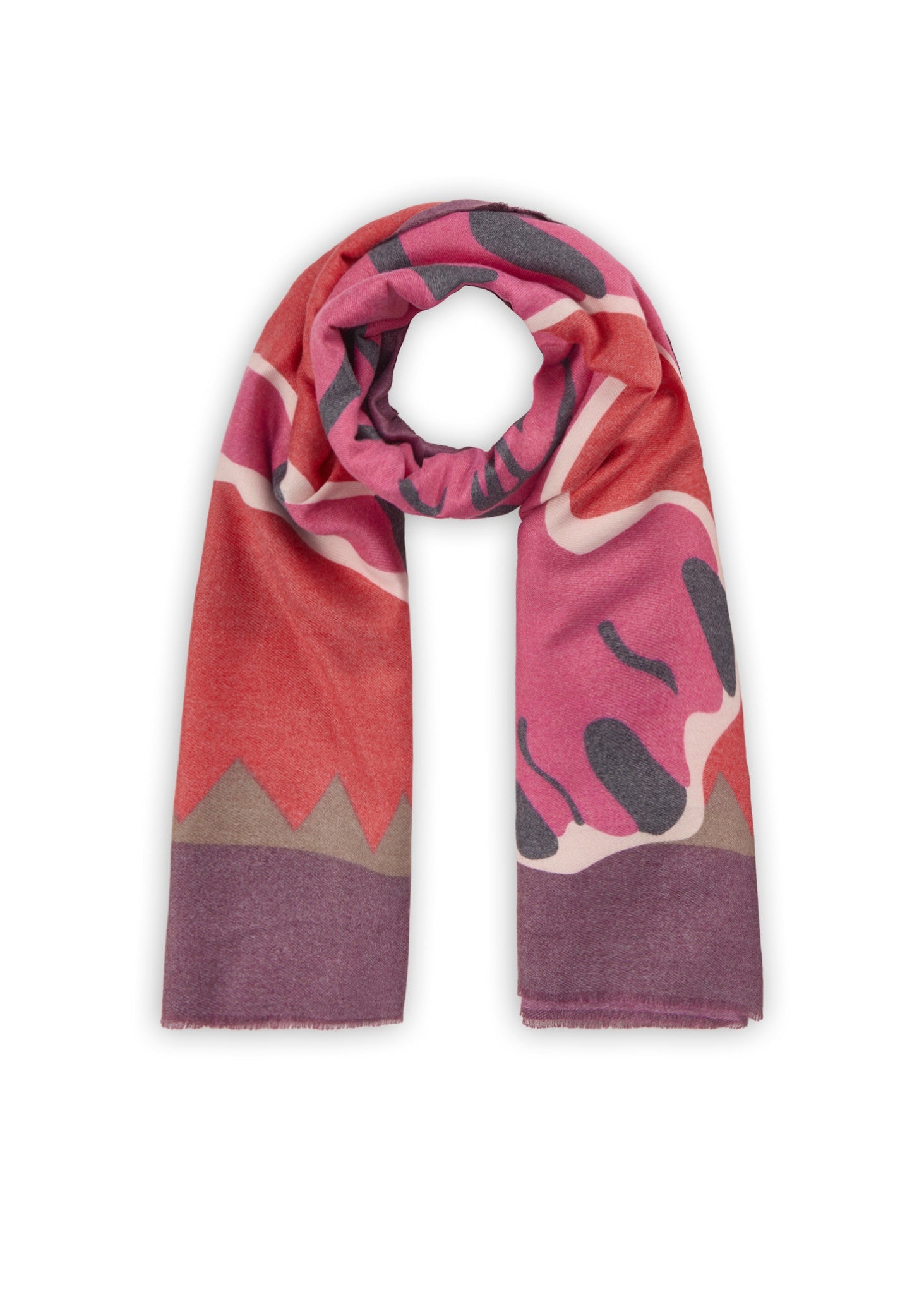 Sjaal Printed Tiger Pink