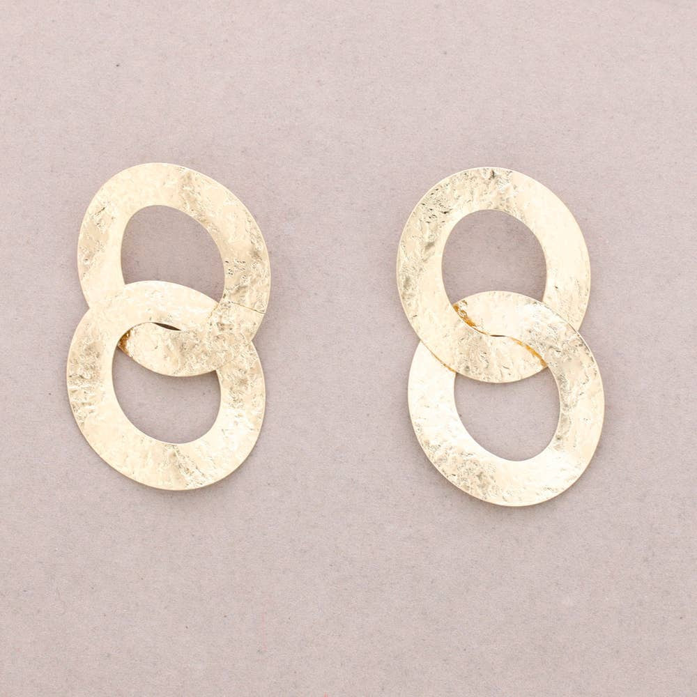 Créoles doubles - boucles d'oreilles - acier inoxydable
