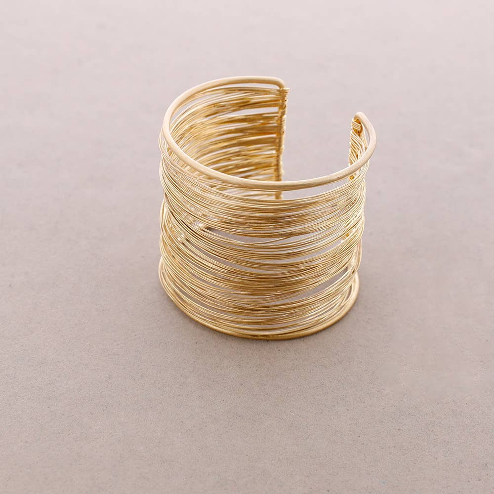 Bracelet ajustable en métal avec fils de 5,5 cm
