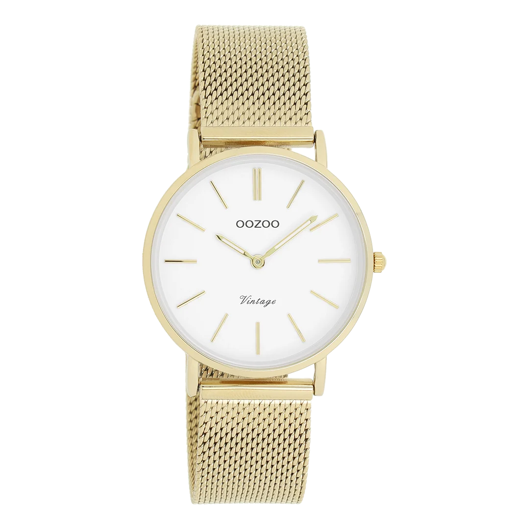 Goudkleurige OOZOO horloge met metalen armband