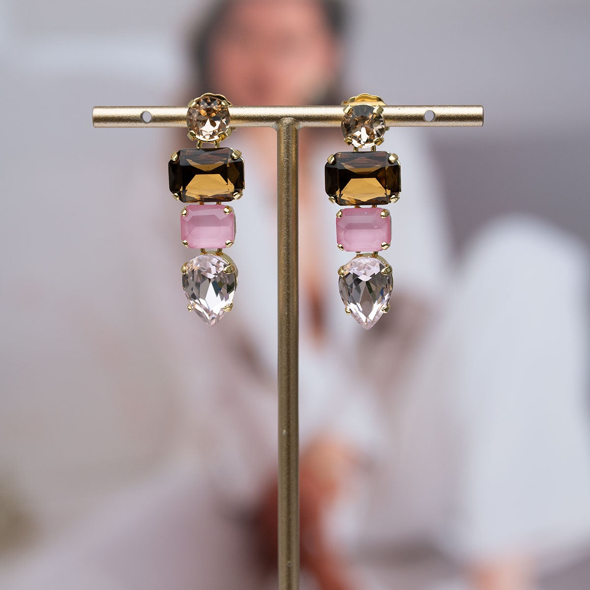 Oorring Zelena Rosa