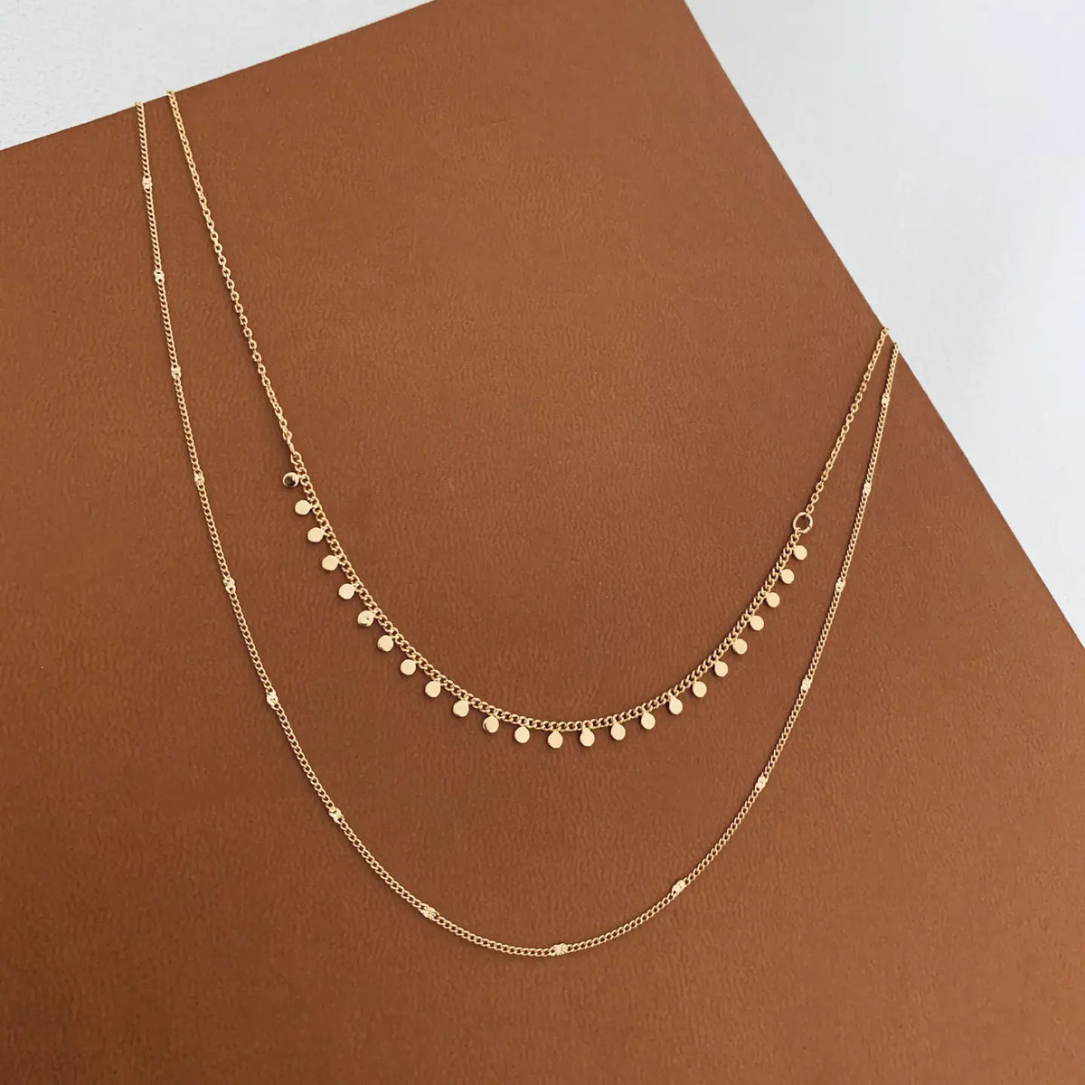 Minimalistisch ketting met dubbele rijen