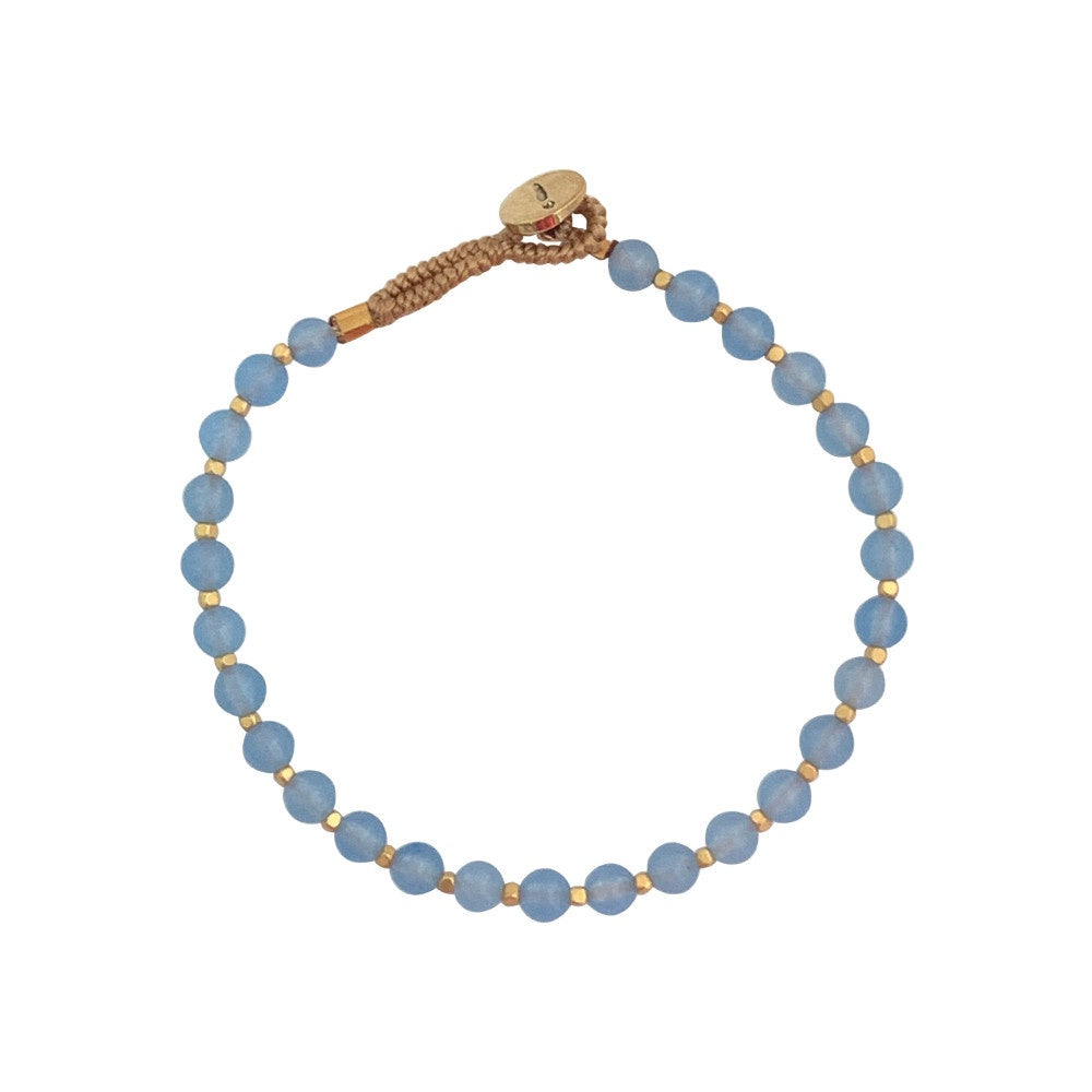 Armband Bo Round Blue Chalcedony