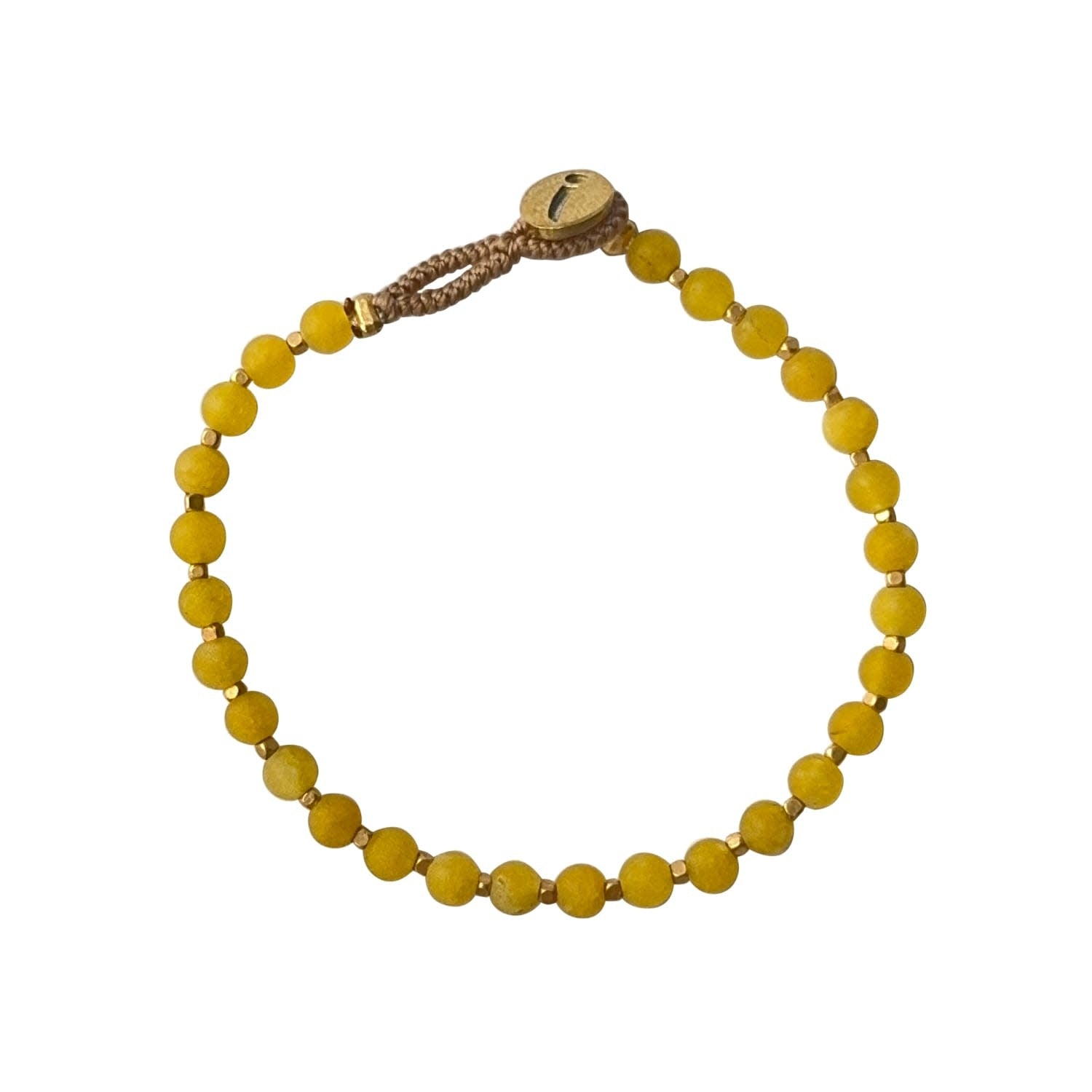 Armband Bo Round Yellow Jade