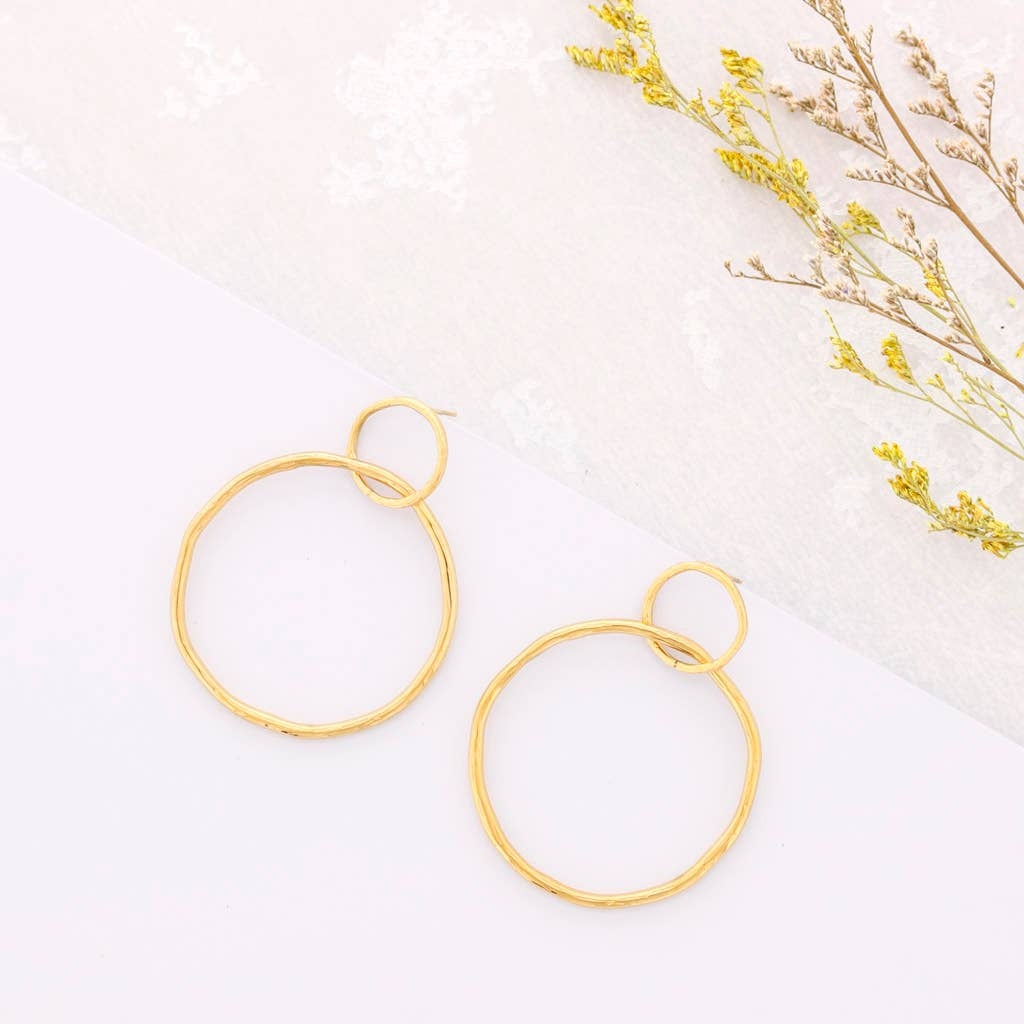 Boucles d'oreilles circulaires - Acier inoxydable