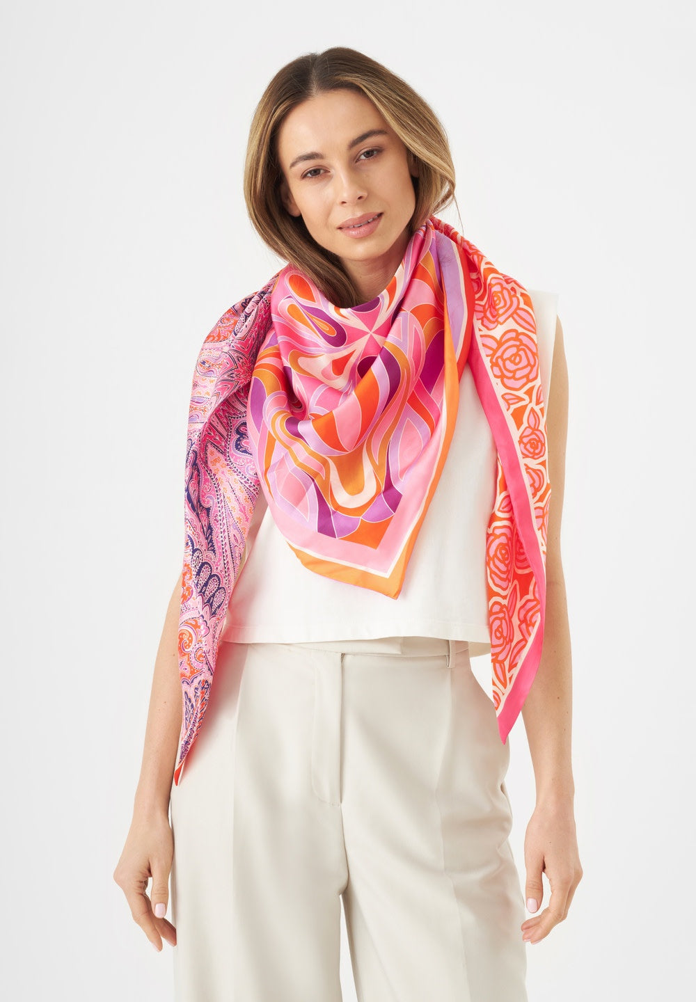Sjaal Triangle Pattern Mix 51T0003-PIN2