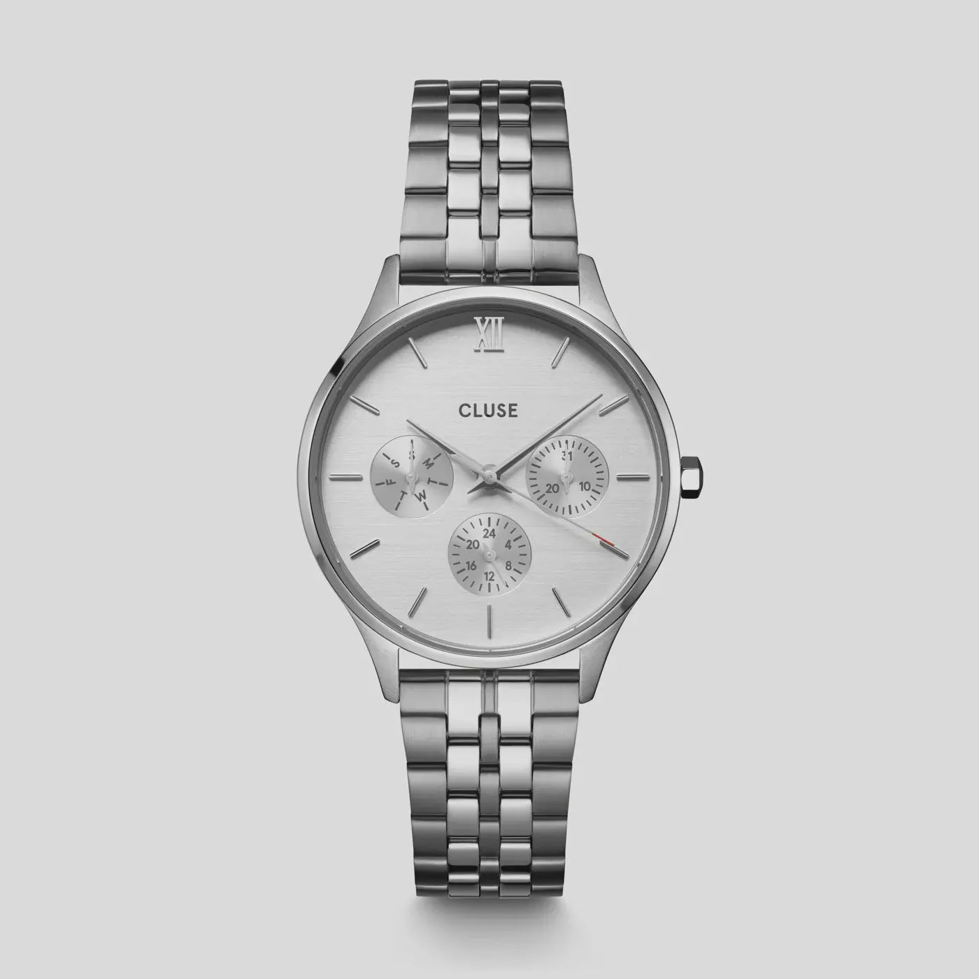 Montre Minuit Multifonction Argent