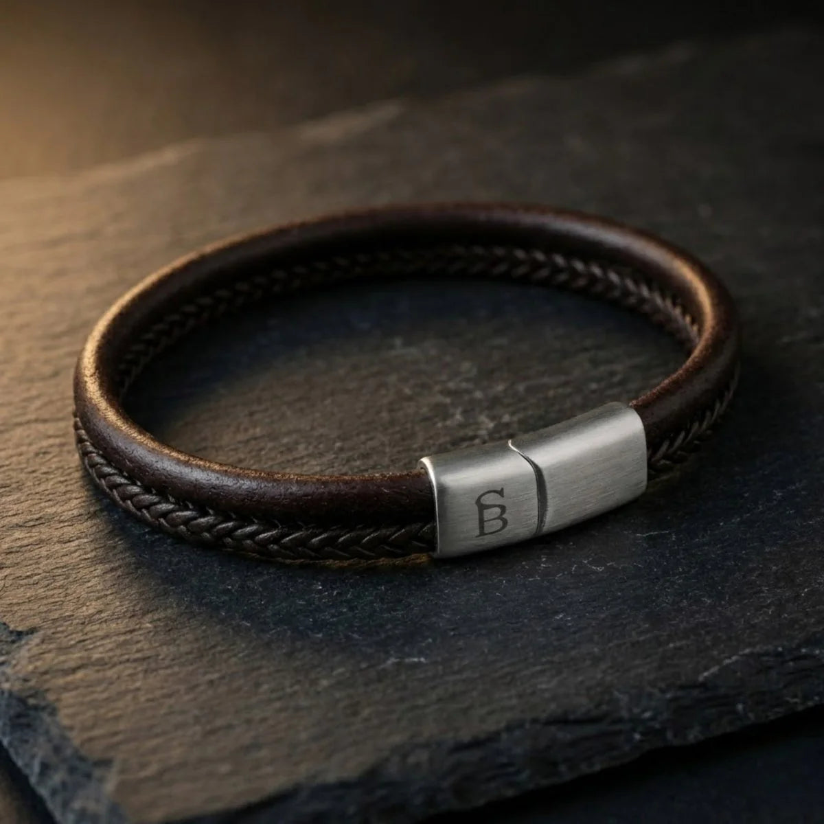 Leather Bracelet Denby Brown M