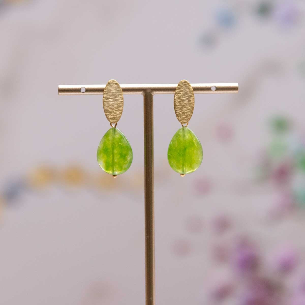 Oorring Aline Gold/Green
