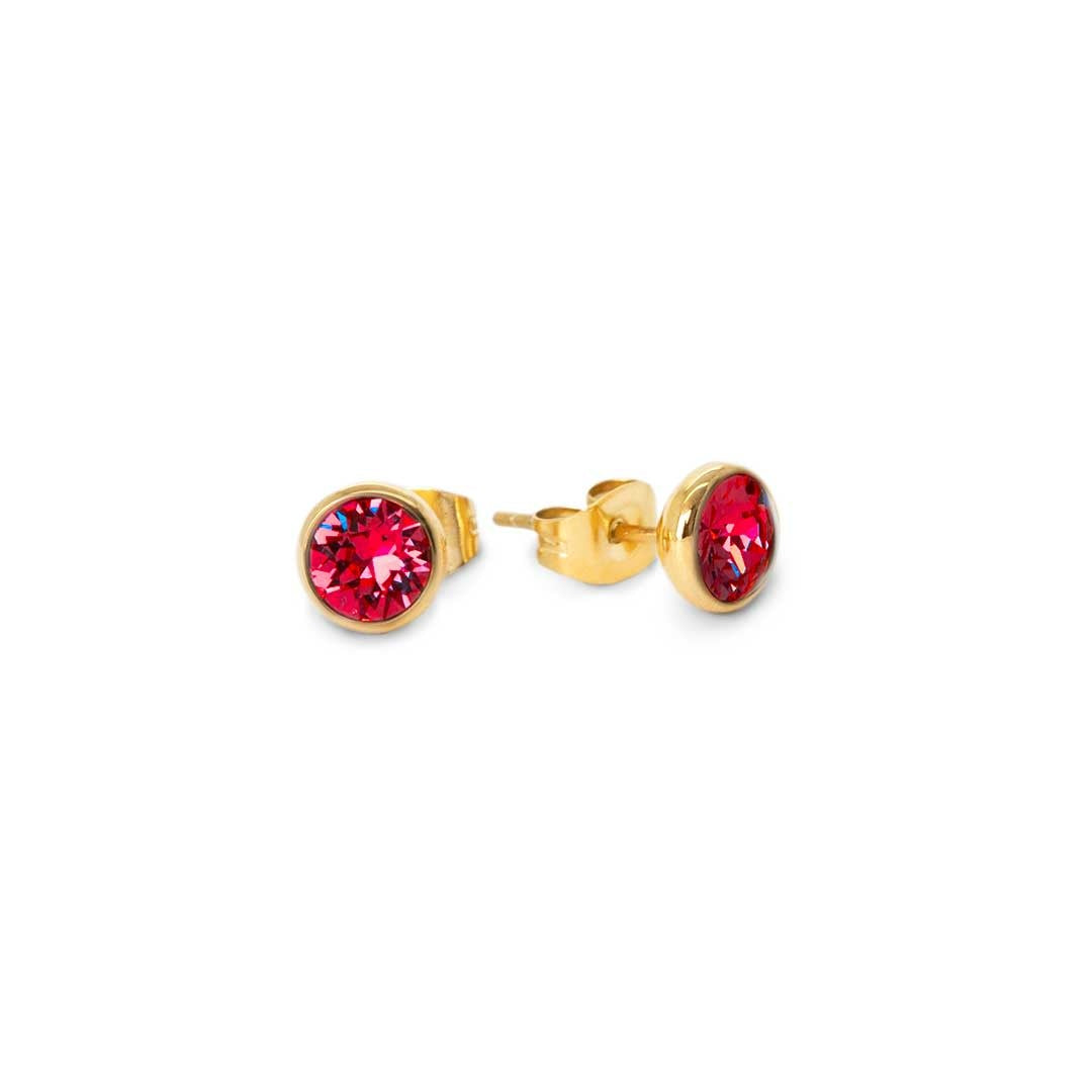 Mabel earring Ruby red