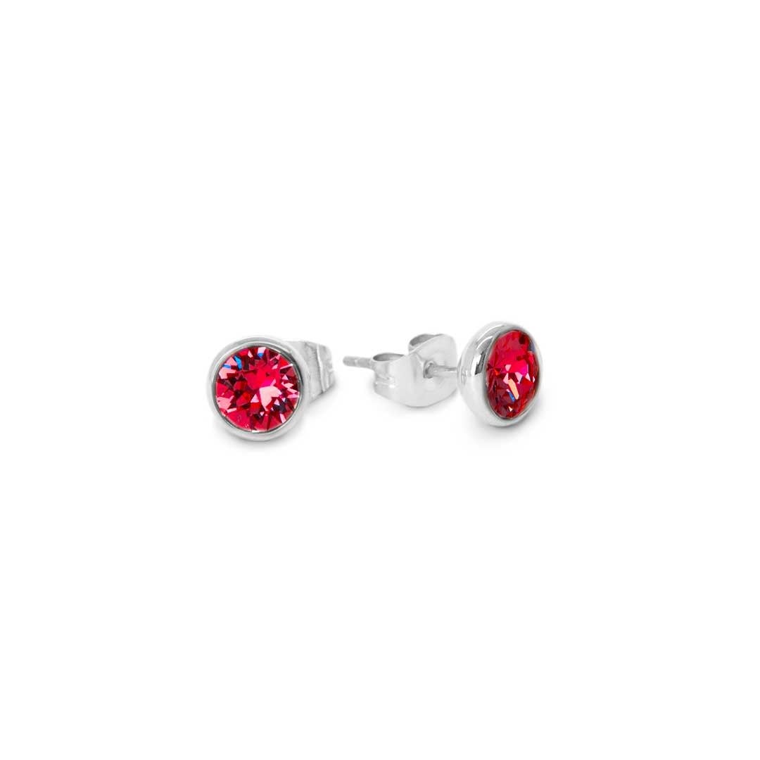 Mabel earring Ruby red