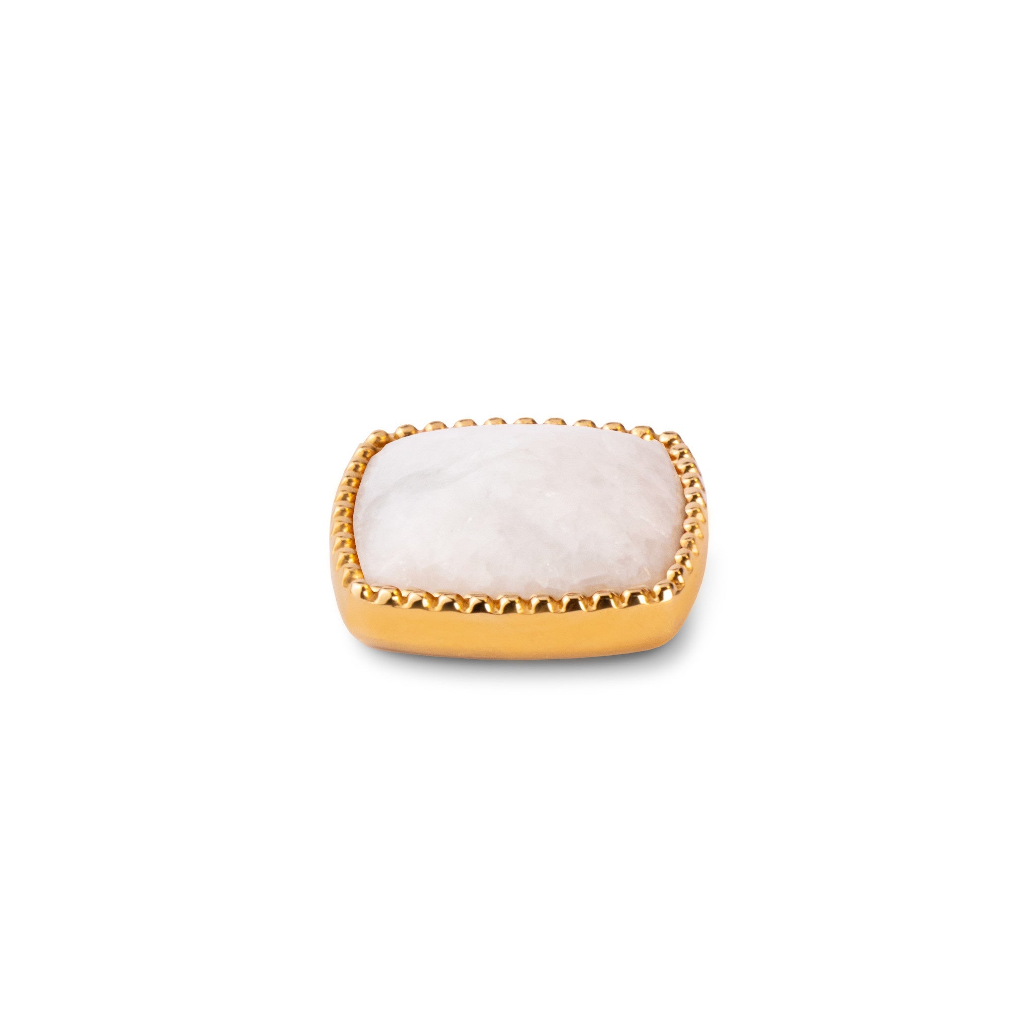 Kosmic Bali square gem White jade