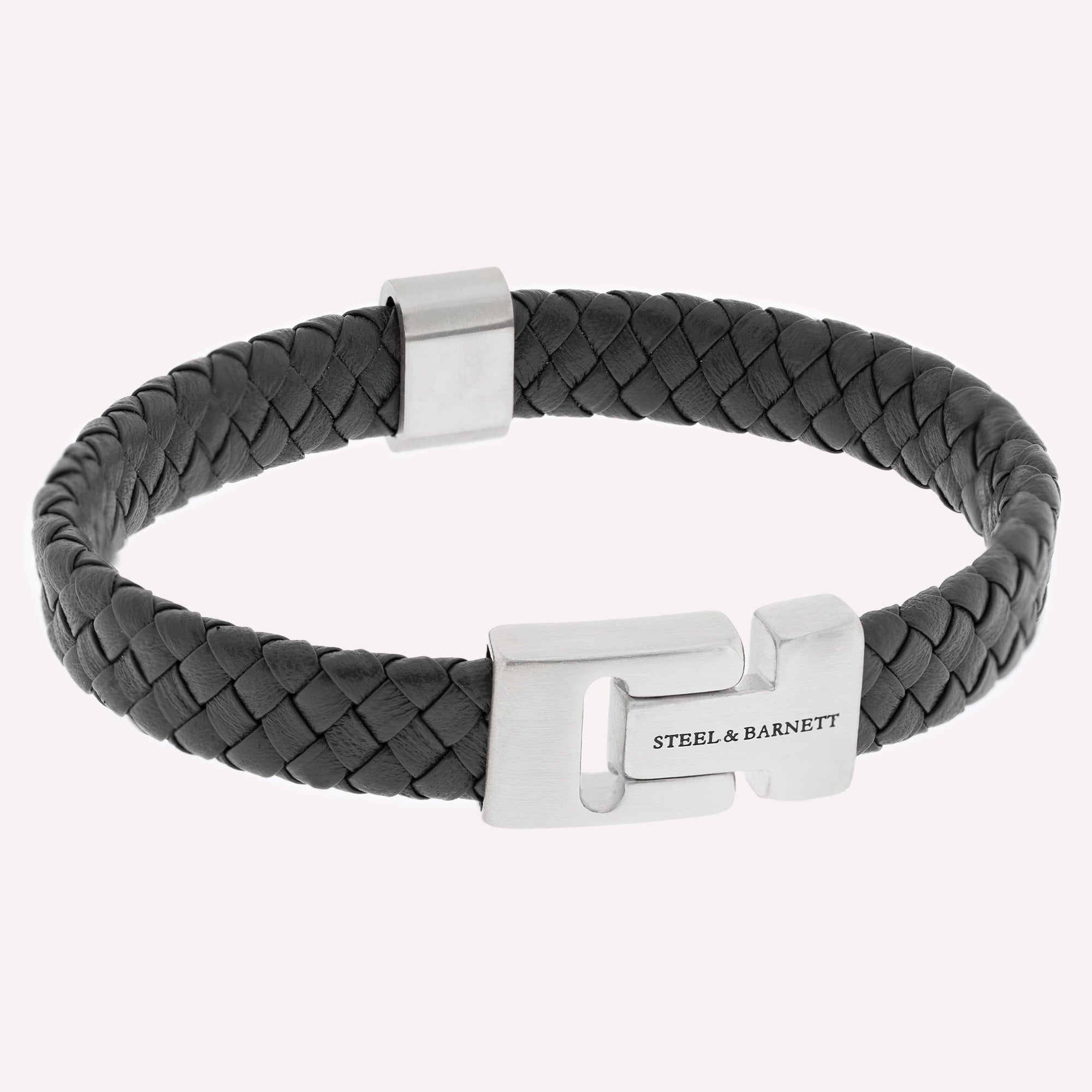 Leather Bracelet Harrison  Dark Grey M