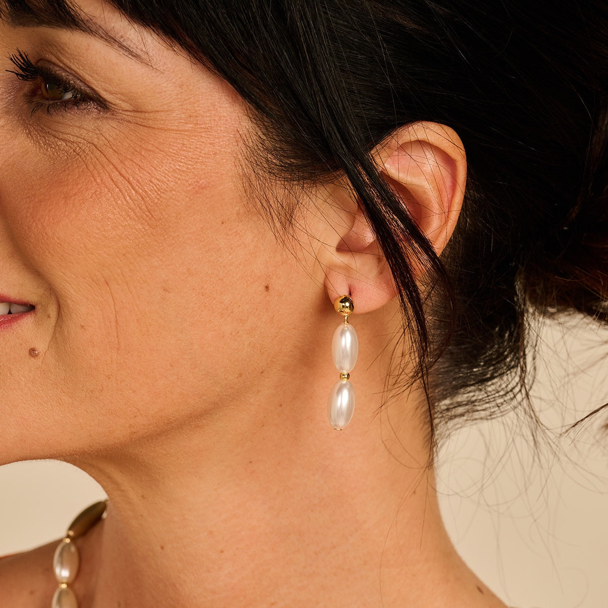 Boucle d'oreille Dario Nacre