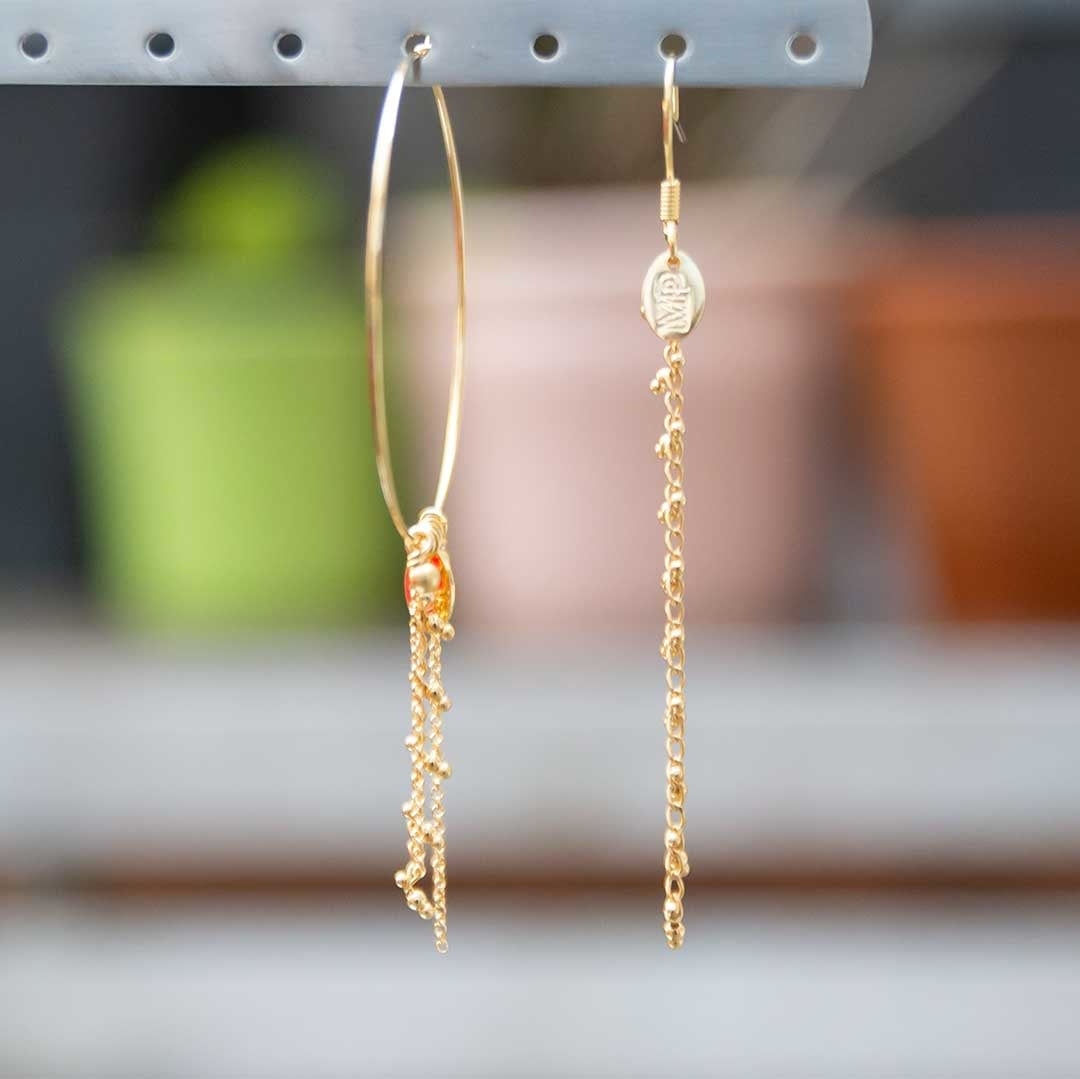 Asymmetrische Oorring Lou Gold Babazou