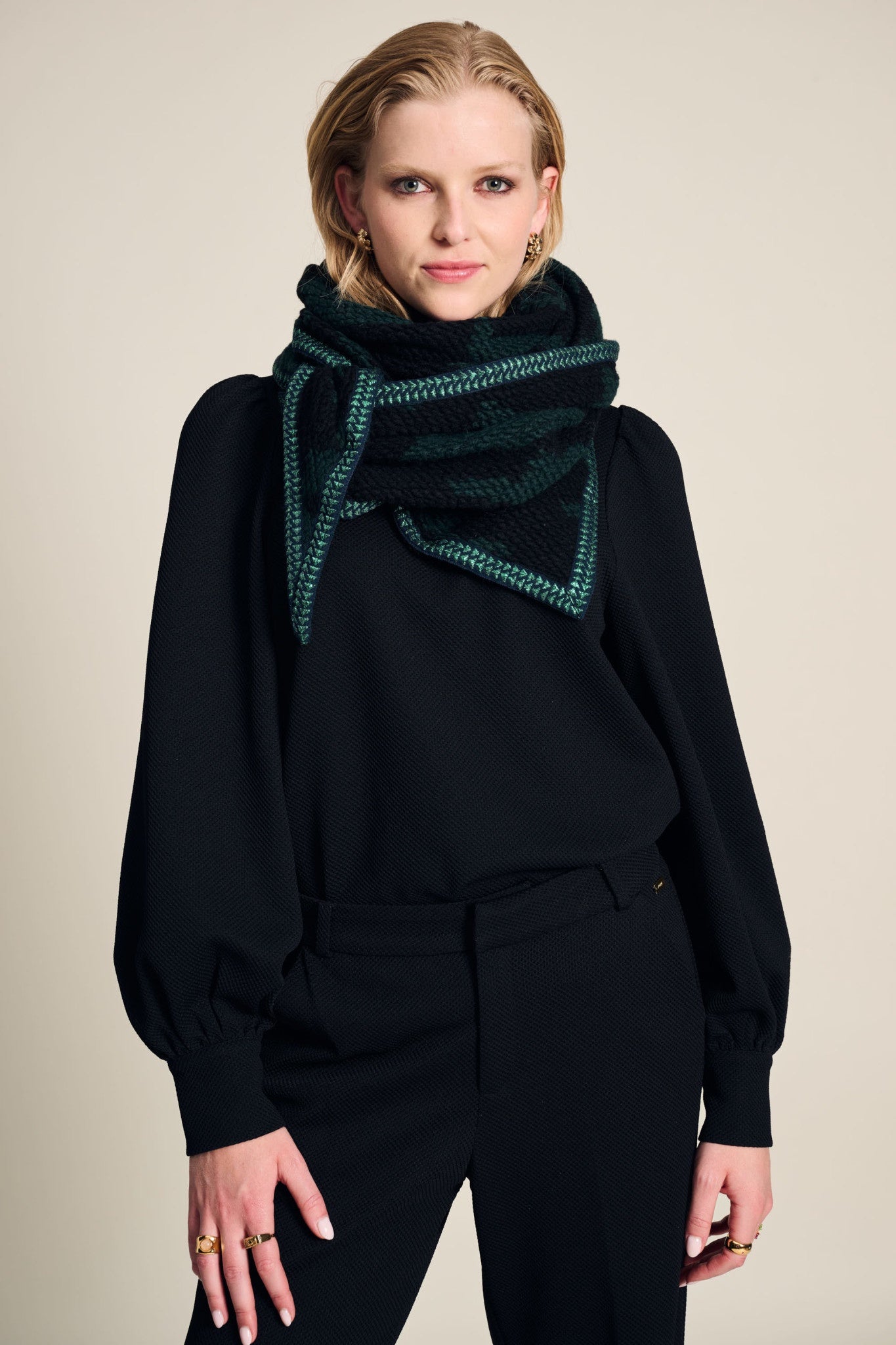 Sjaal  Camo Green Black