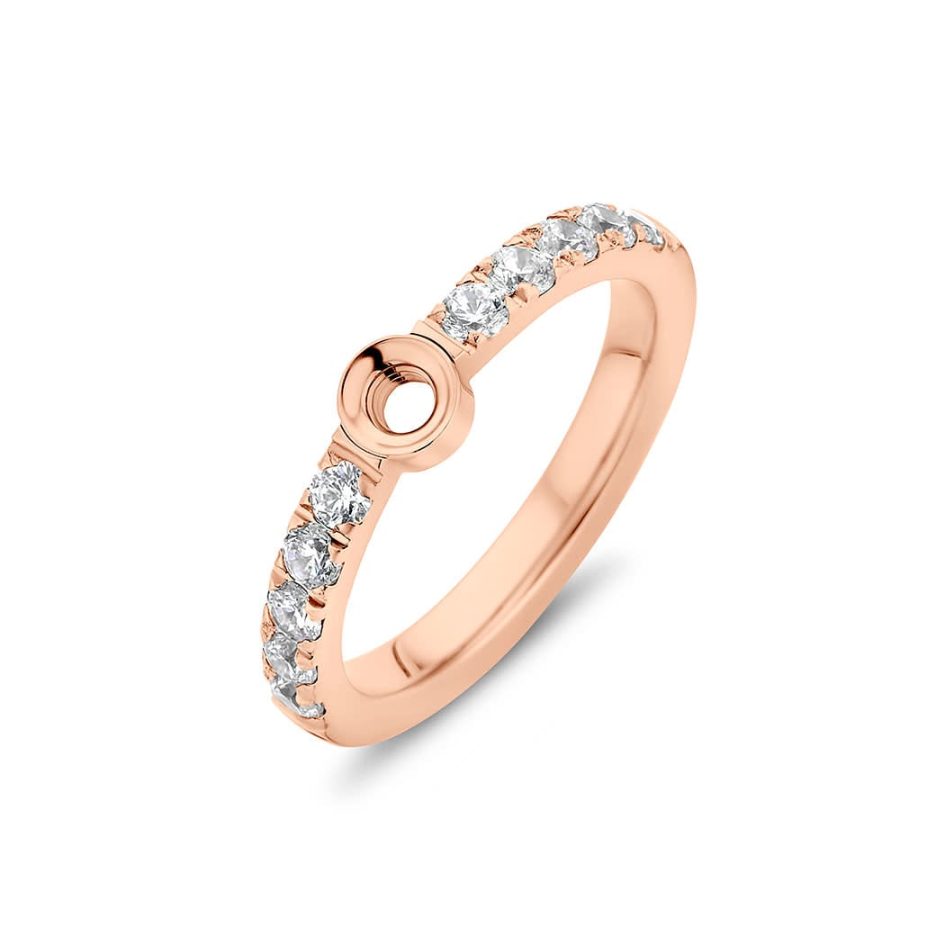 Twisted Petite Crystal ring